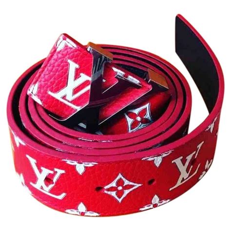 louis vuitton belt red outline|white louis vuitton belt red.